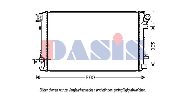 AKS DASIS Радиатор, охлаждение двигателя 180059N